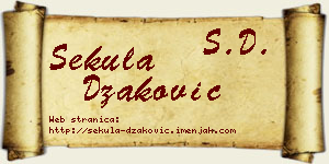 Sekula Džaković vizit kartica